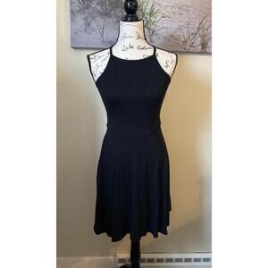 Hollister women's black crisscross strap mini dress, size small